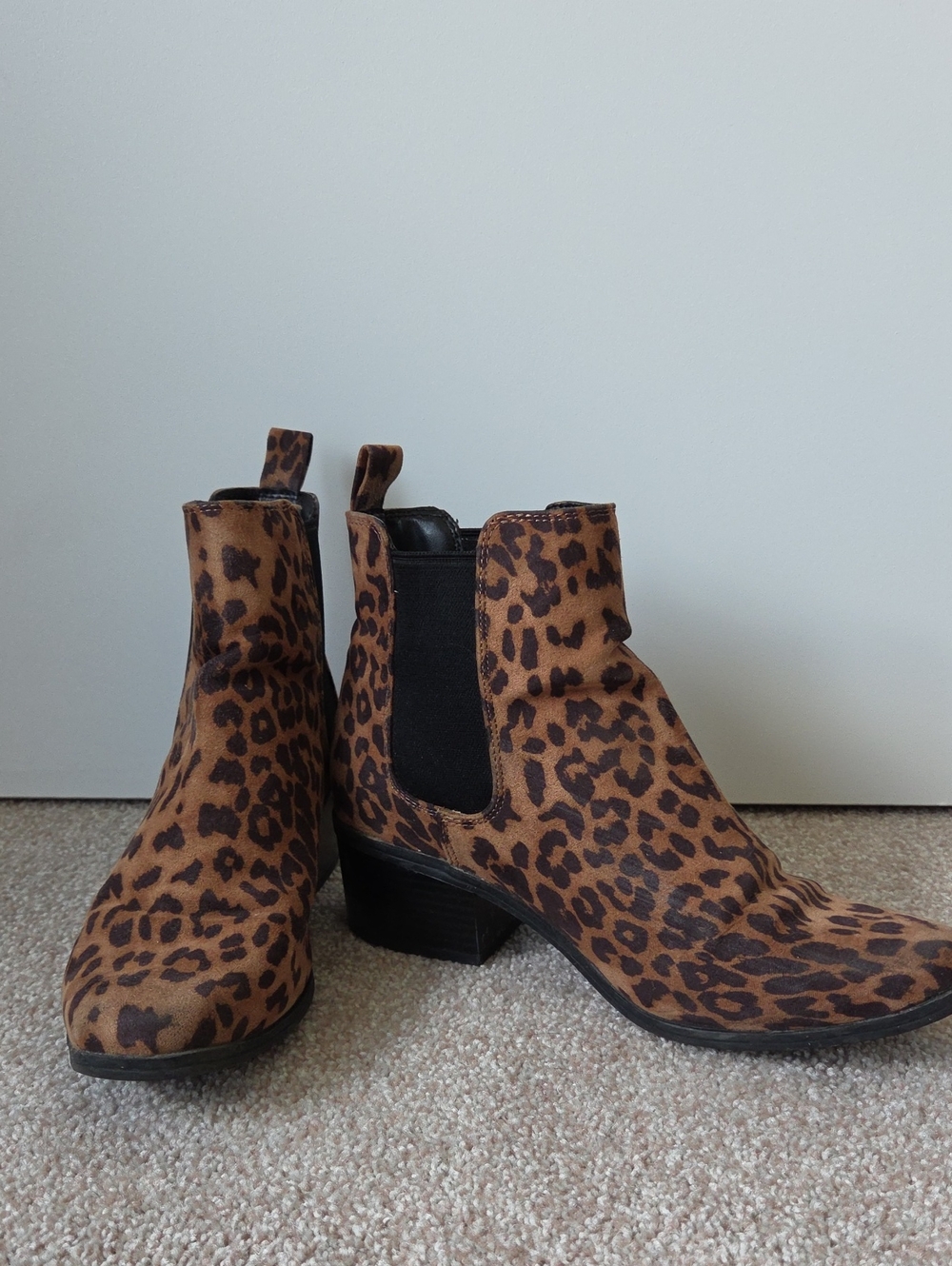 Leopard Print Ankle Boots